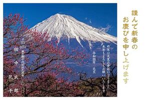 謹んで新春のお慶び　富士山　A0000