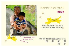 HAPPY NEW YEAR 2022　寅年　写真入りA0852