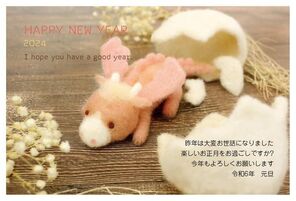 HAPPY NEW YEAR 2024　ドラゴンの赤ちゃん誕生　508_A0536